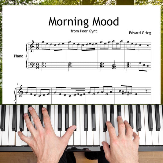 Morning Mood Piano Sheet - Simplified Grade 3–4 Classical Piano Piece | Peer Gynt Score PDF Download & Tutorial