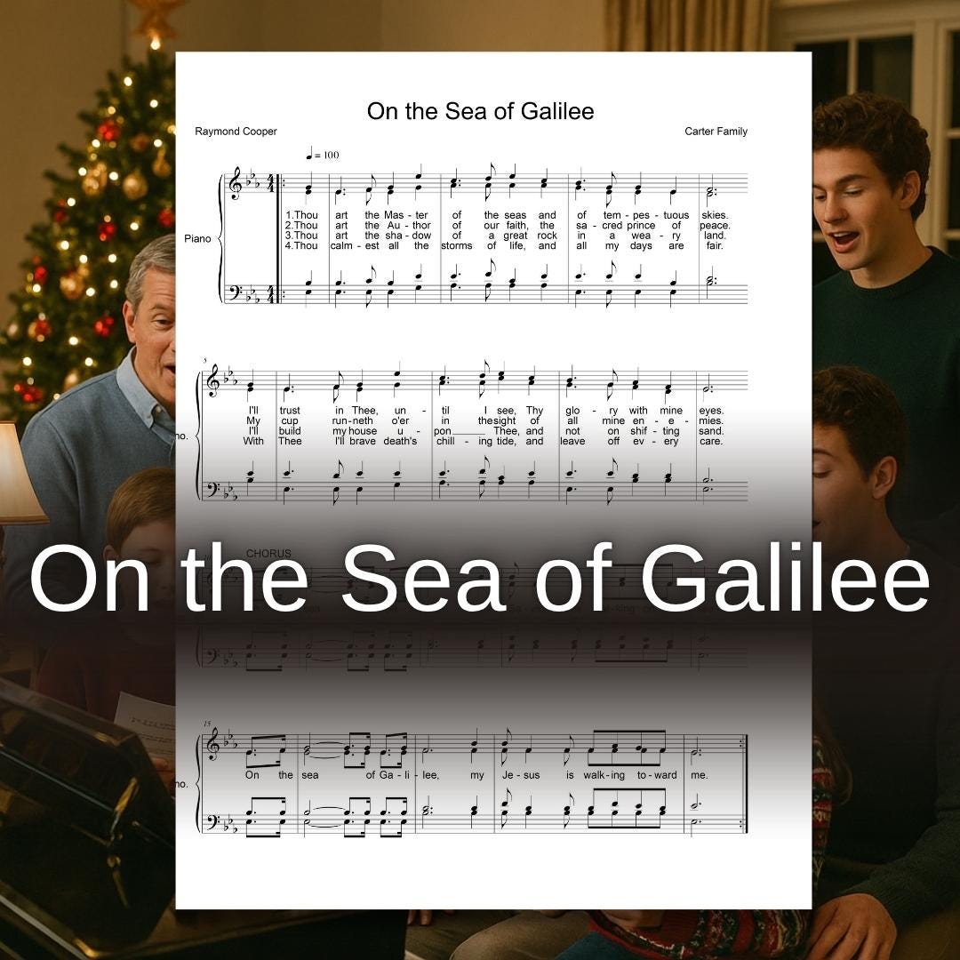 On the Sea of Galilee - Raymond Cooper | SATB Choir Sheet Music PDF Printable Gospel Hymn