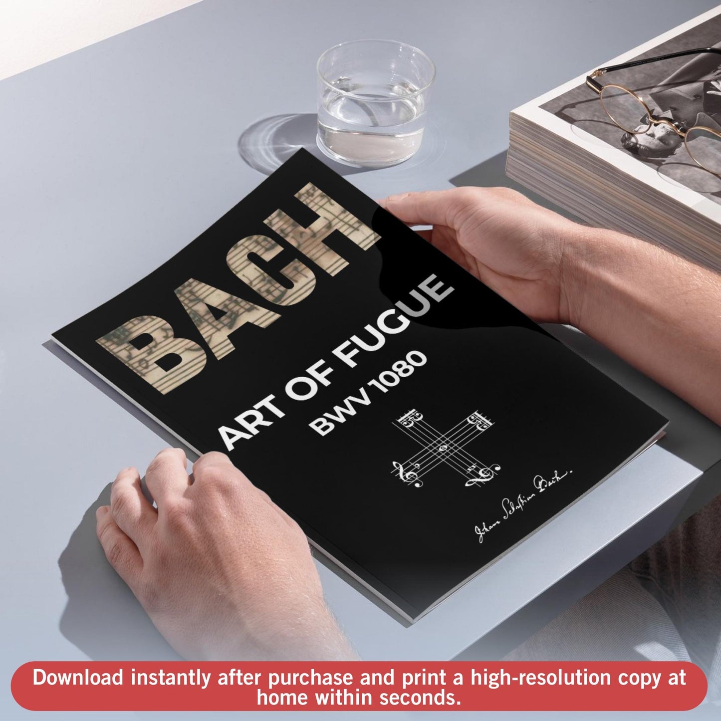 The Art of Fugue Johann Sebastian Bach BWV 1080 140 pages complete piano score, digital sheet music in PDF and PNG high-resolution formats, created with elegant engraving and layout for serious musicians, researchers, and teachers studying Baroque fugue traditions.