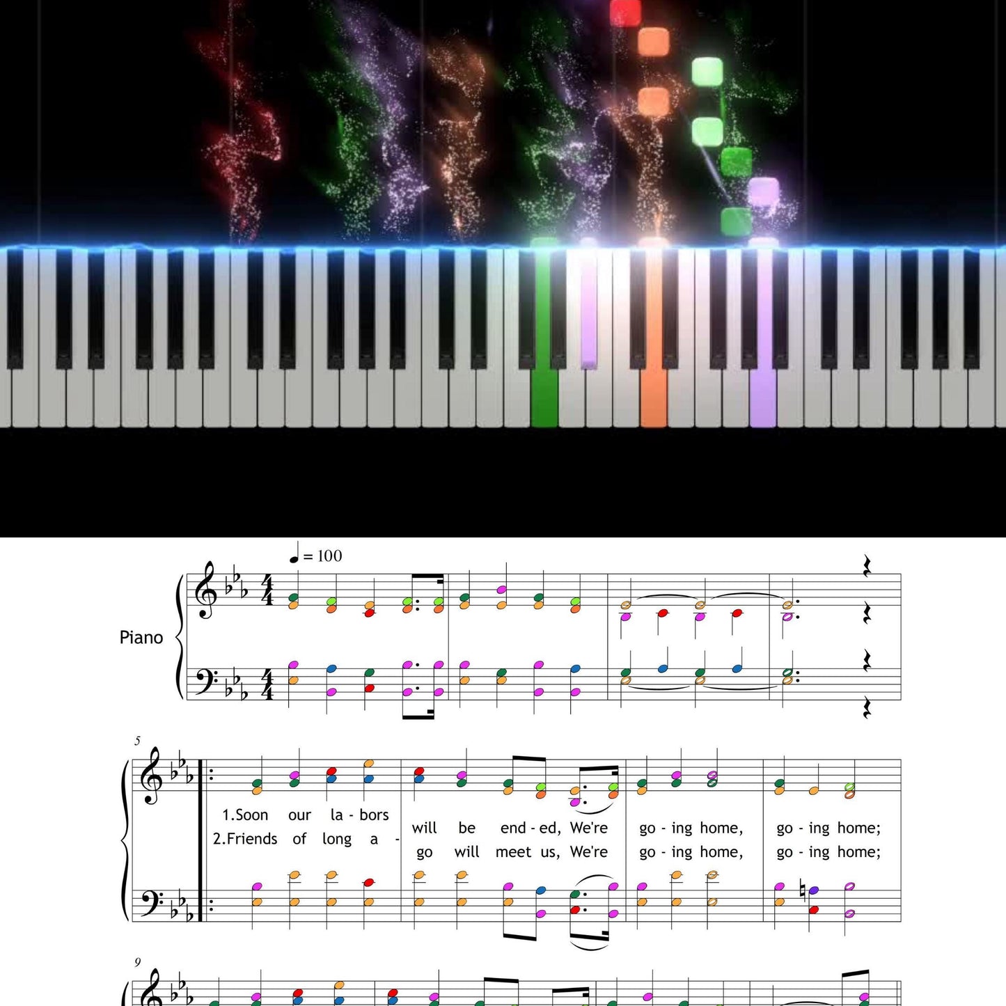 Downloadable SATB choral arrangement of Going Home (1946) by John Roy Harris with piano accompaniment.
Includes lyrics, clean engraving, and printable PDF for worship leaders and gospel choir directors.