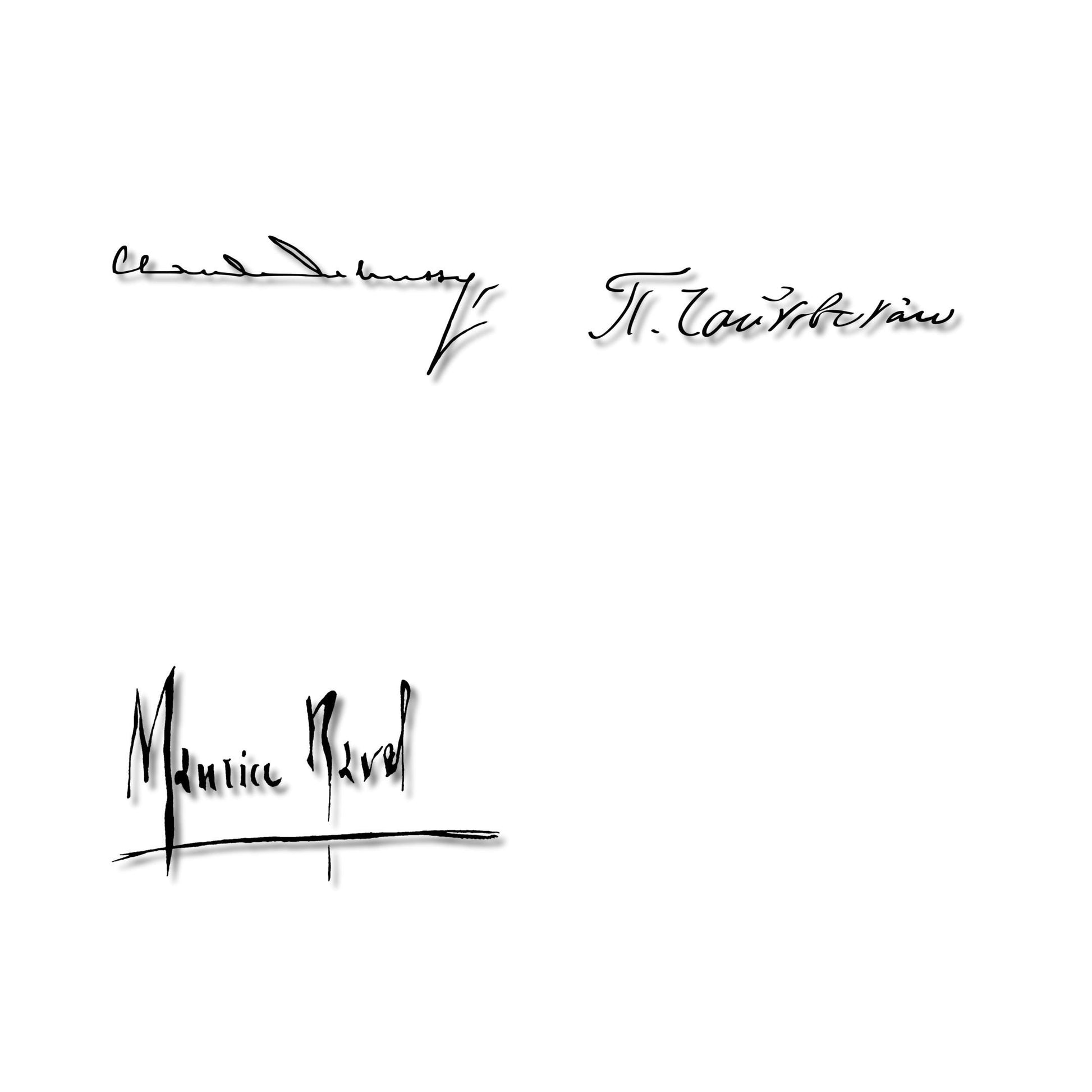 Signatures of the Great Composers printable digital wall art, unique music history décor showcasing the autographs of Bach, Mozart, Beethoven, Chopin, Wagner, Brahms, Tchaikovsky, Debussy, Ravel, Schubert, and Vivaldi, with high-resolution PDF/JPG poster and transparent PNGs of each signature included.