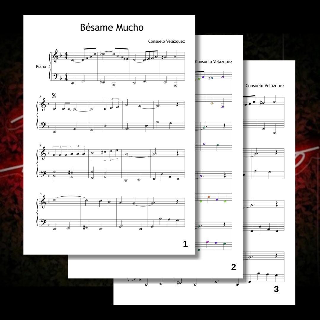 Besame Mucho Sheet Music – Romantic Latin Piano Ballad PDF with Video Guide