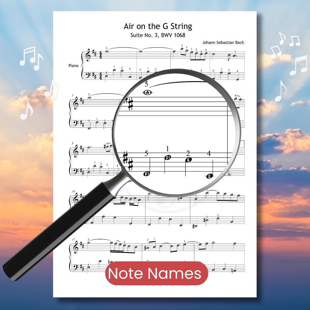 Air on G String – Johann Sebastian Bach | Grade 4 Baroque Piano Sheet PDF with Video Tutorial