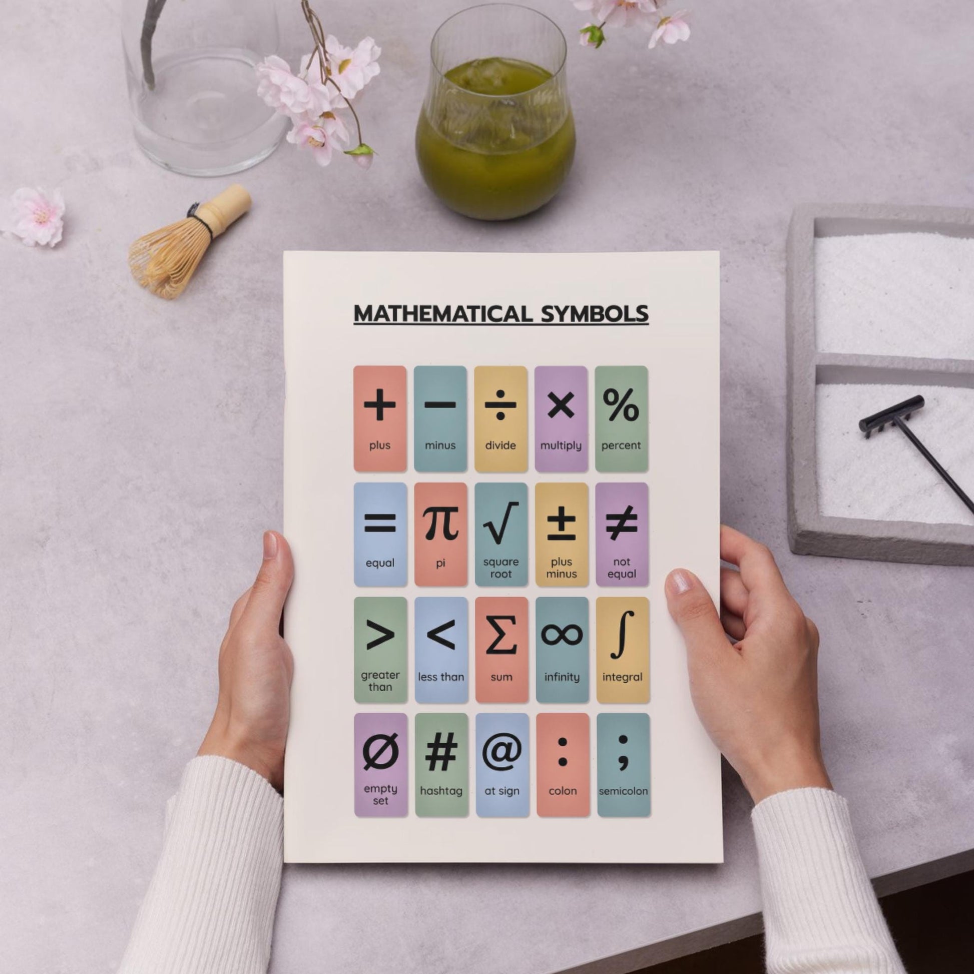 Mathematical Symbols Chart – Colorful Math Operators and Notation Poster | Printable Math Reference PDF