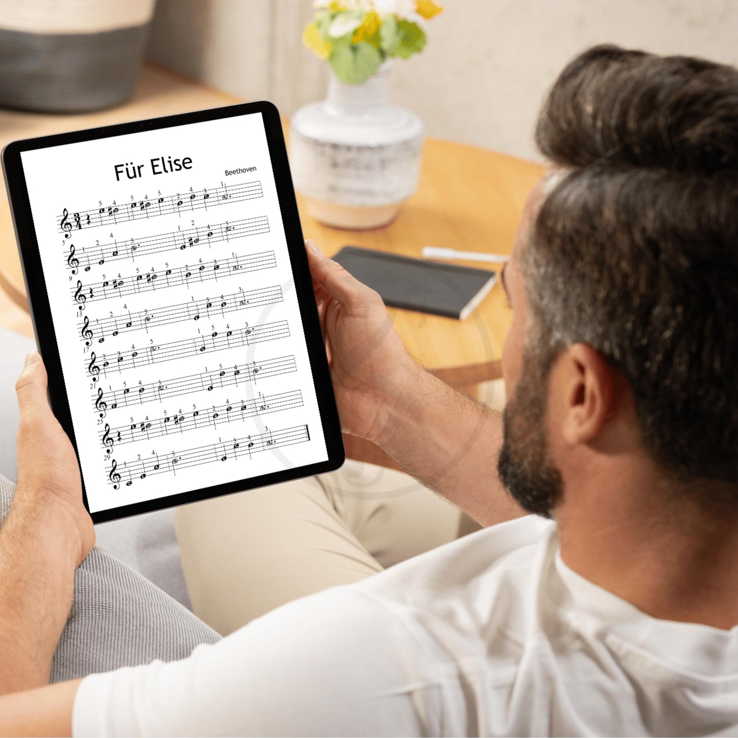 Für Elise - Grade 0 Simplified Beginner Piano Sheet | Easy Beethoven Music PDF | Color Notes + Finger Numbers + MP3 + MP4 Video For Elise