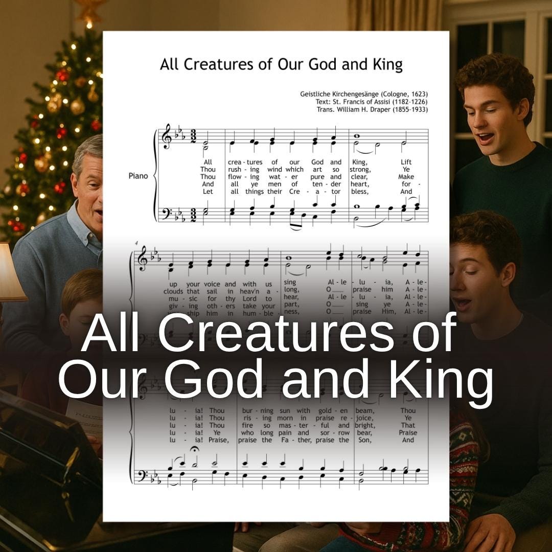All Creatures of Our God and King - William Henry Draper | SATB Choir Sheet Music Printable PDF with Piano Accompaniment