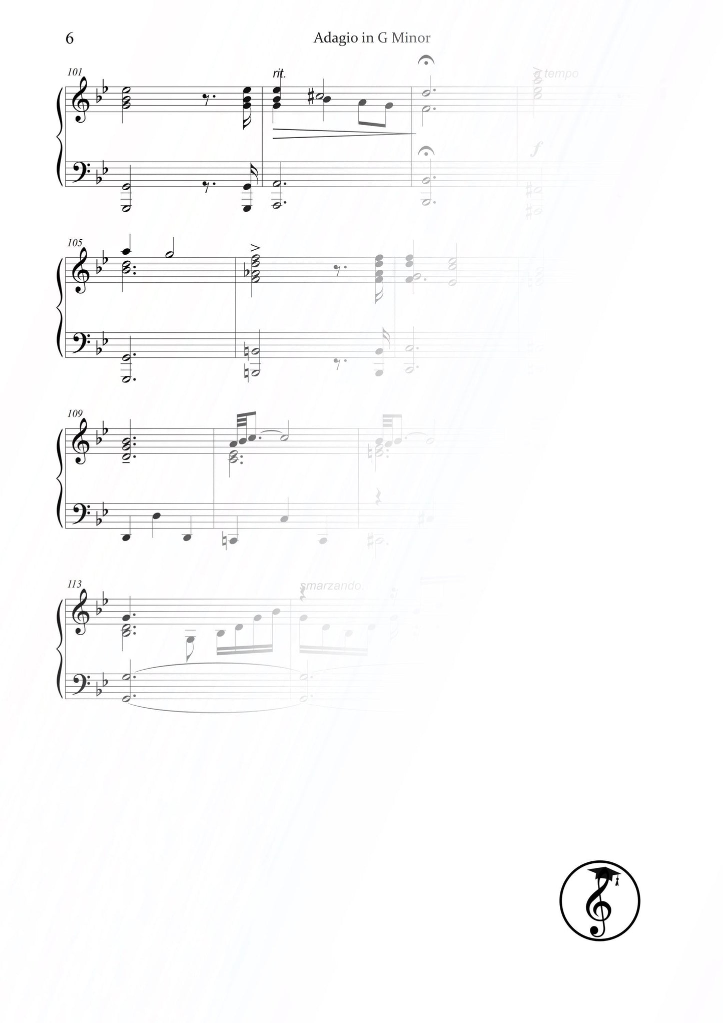 Adagio in G Minor Sheet Music – Grade 5 Piano Music | Professional Albinoni Arrangement PDF