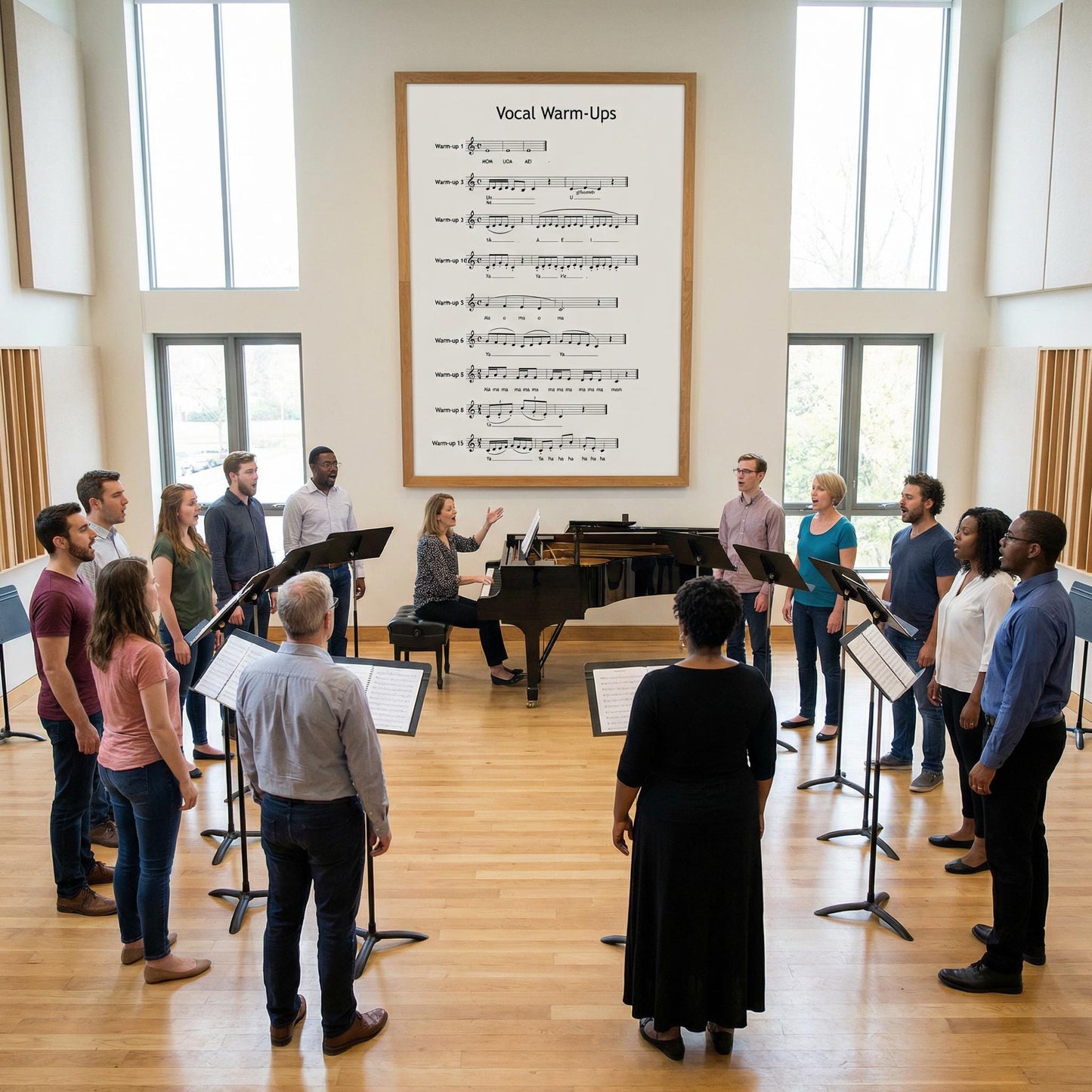 Vocal Warm Ups - Choir Warm Ups & Voice Exercises with Piano Accompaniment Guide