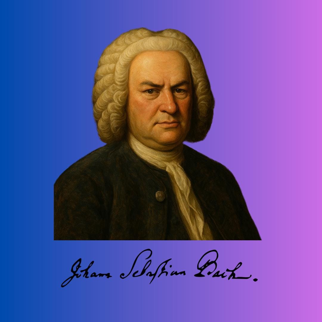 Bach Invention No.1 professional sheet music PDF for piano, featuring Baroque-era engraving with fingerings, clean layout, and instant digital download icons – ideal for classical musicians and students.