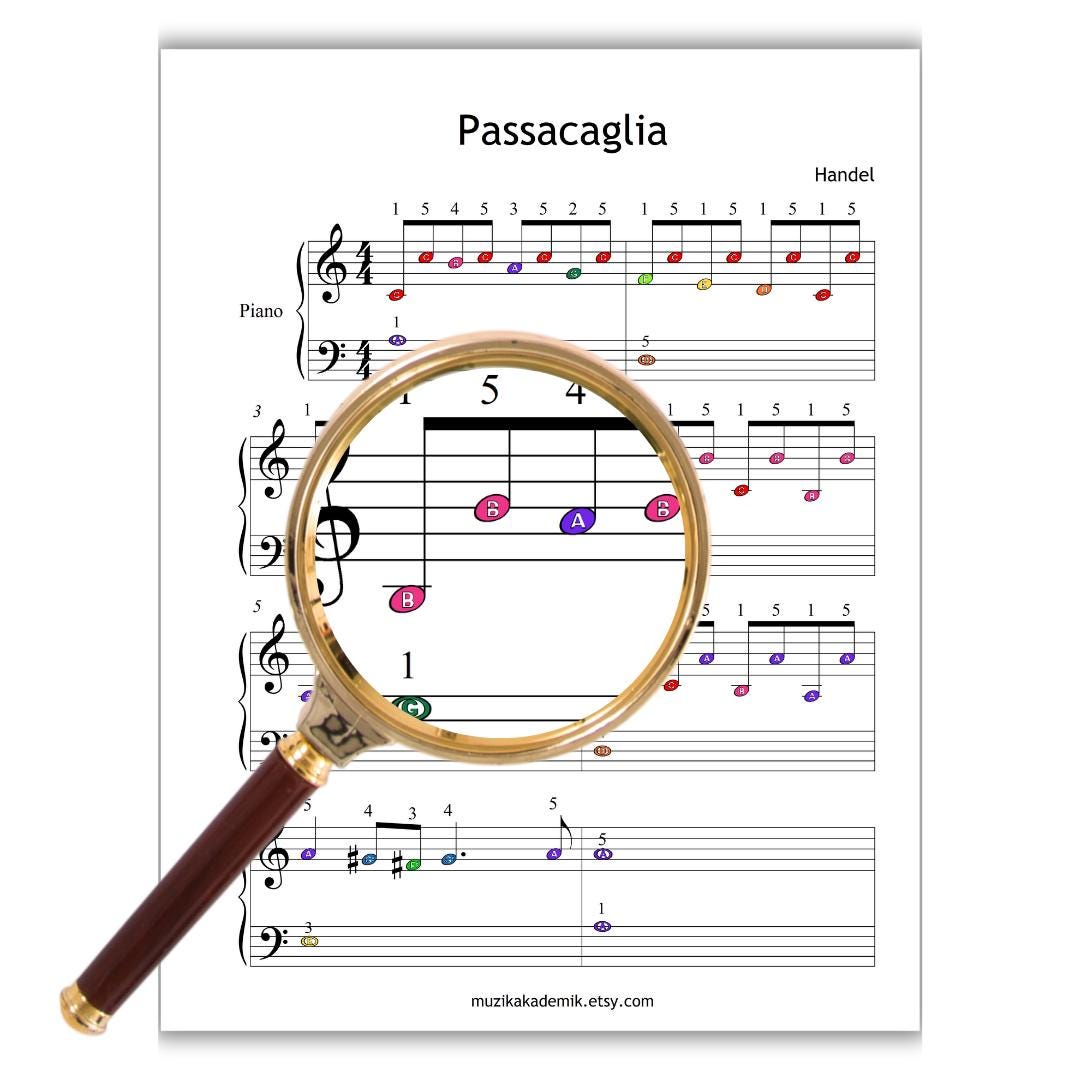 Passacaglia - Grade 2 Easy Piano Sheet Music | Handel Halvorsen | Beginner to Late-Beginner PDF + MP3 + Finger Numbers