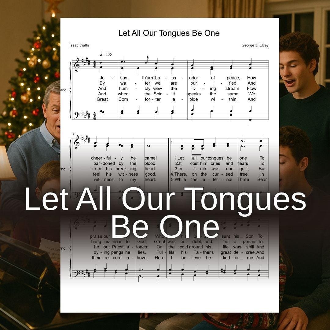 Let All Our Tongues Be One - Communion Hymn SATB Choir Sheet Music Digital PDF
