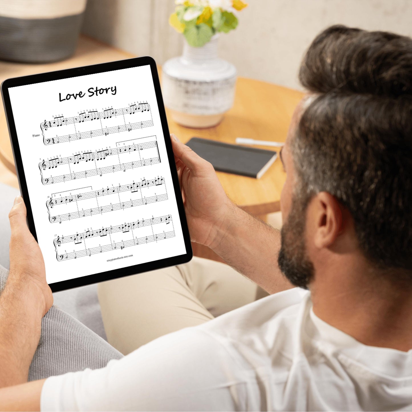 Love Story – Very Easy Piano Sheet Music (Digital Download with Finger Numbers)