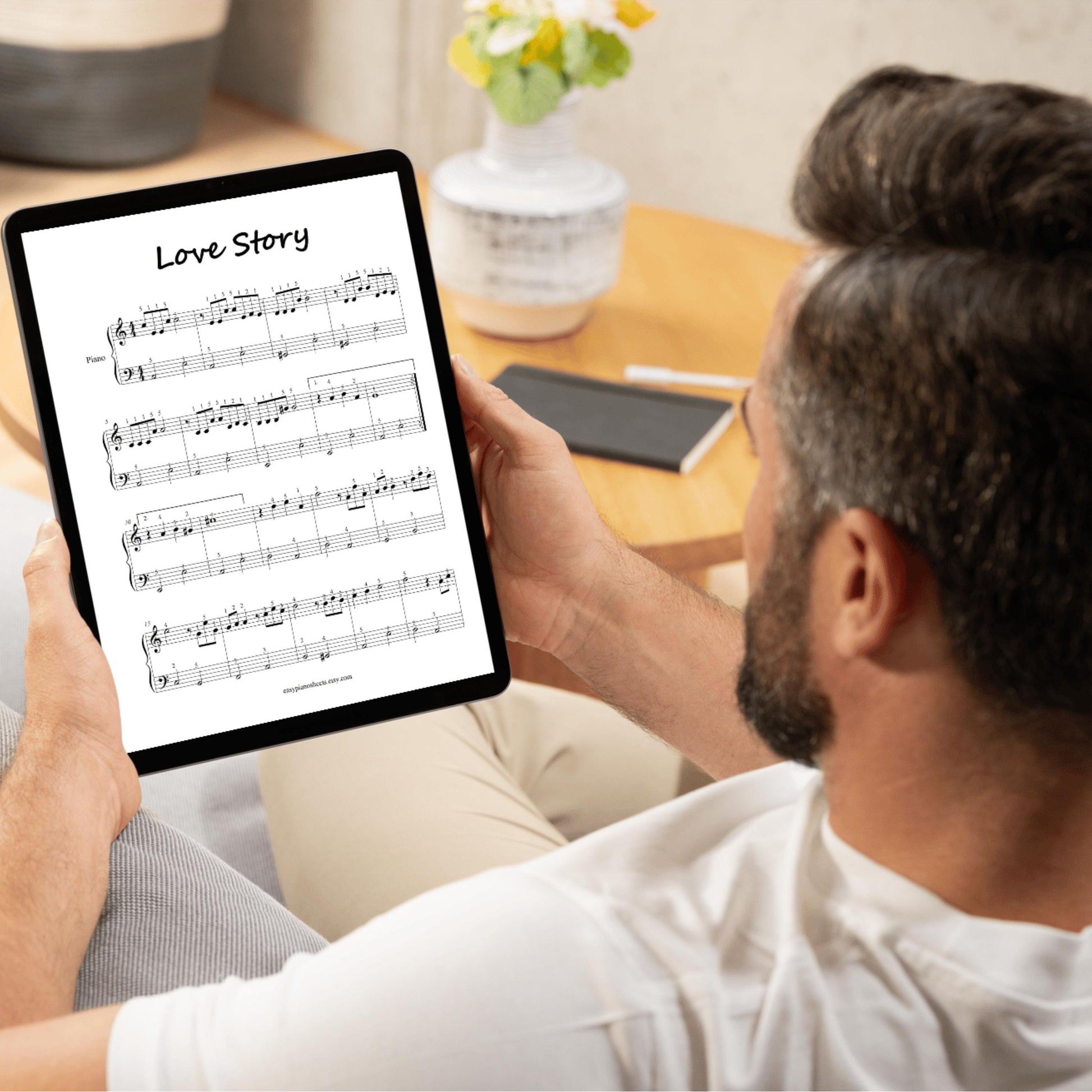 Love Story – Very Easy Piano Sheet Music (Digital Download with Finger Numbers)