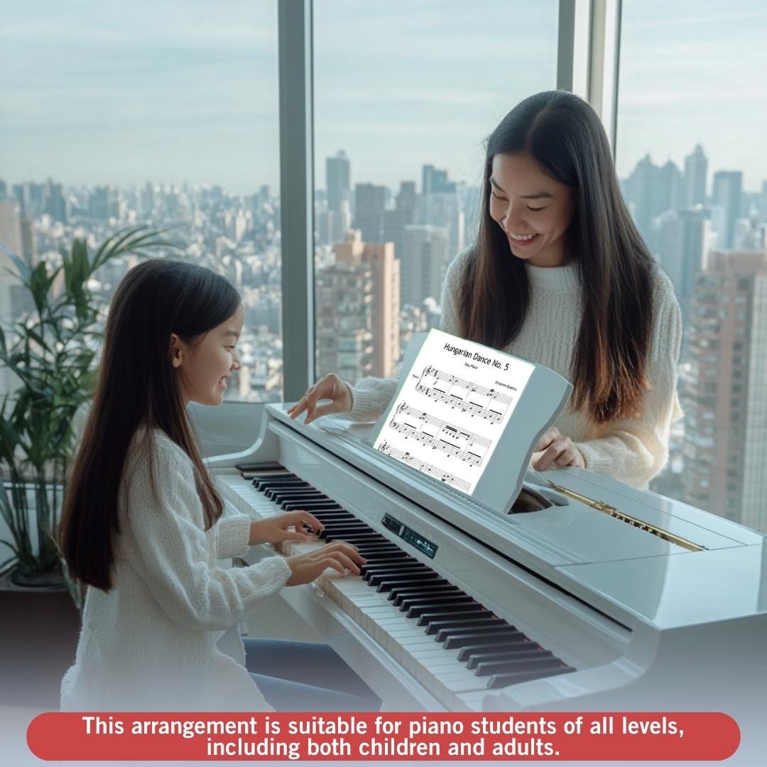 Hungarian Dance No. 5 by Johannes Brahms | Grade 3 Simplified Digital Sheets & Video Guide