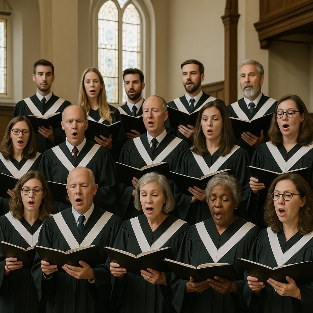 Go Tell It on the Mountain by Traditional downloadable and simplified piano sheet music PDF displayed with SATB vocal parts and piano reduction, offering note names, finger numbers, and color-coded notes derived from the manuscript, ideal for choir practice during Advent and Christmas.