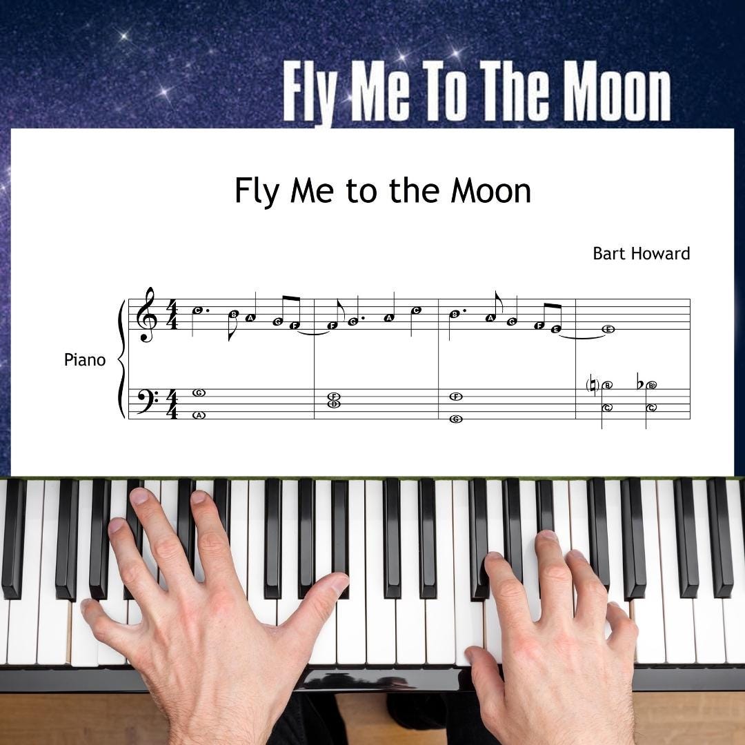 Fly Me to the Moon | Grade 3 & 4 Jazz Standard Piano PDF