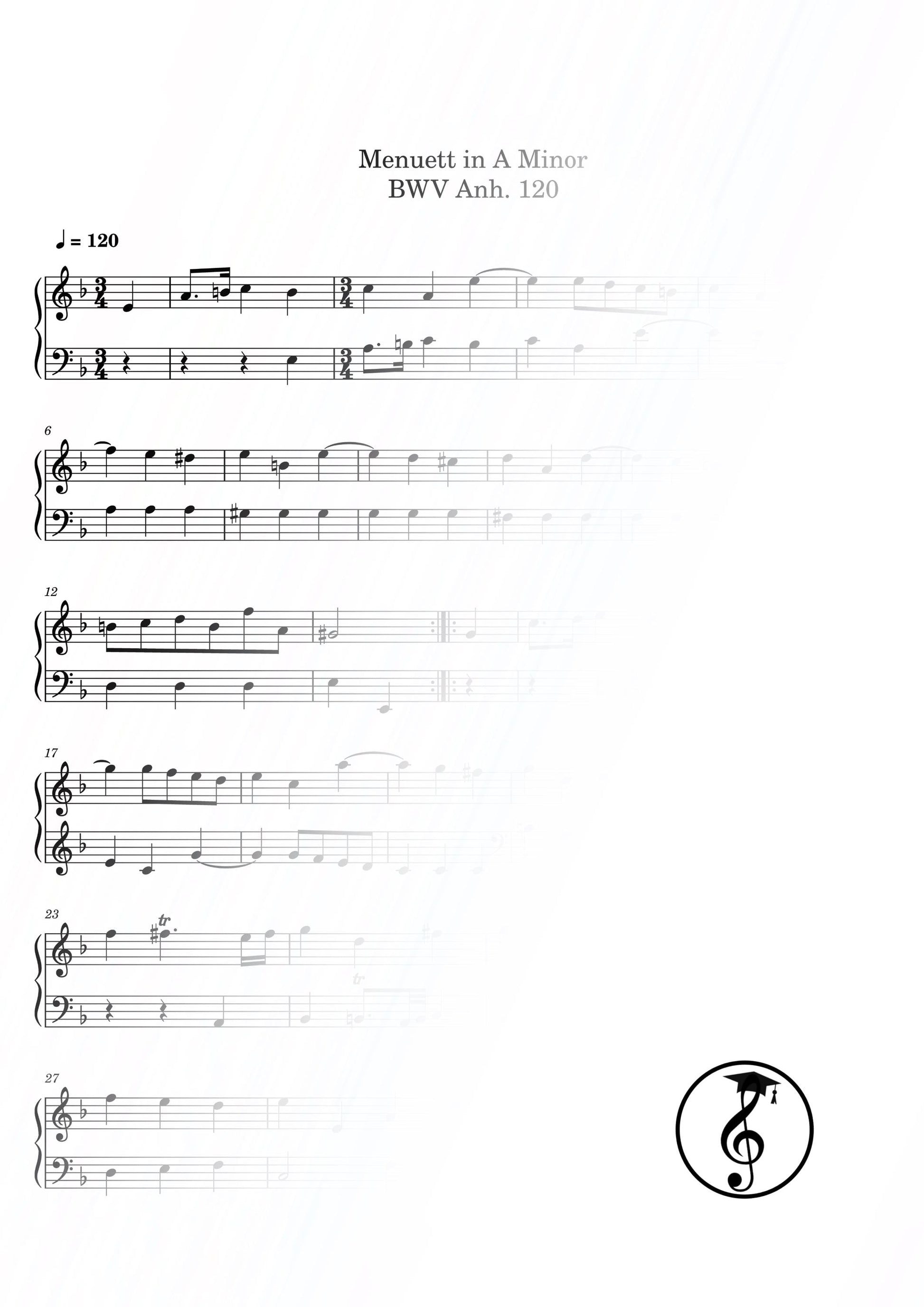 J.S. Bach Notebook for Anna Magdalena piano sheet music PDF, 16 Baroque works Grade 3–4, scholarly engraved edition for intermediate pianists, teachers, and students developing stylistic awareness and technical skills.