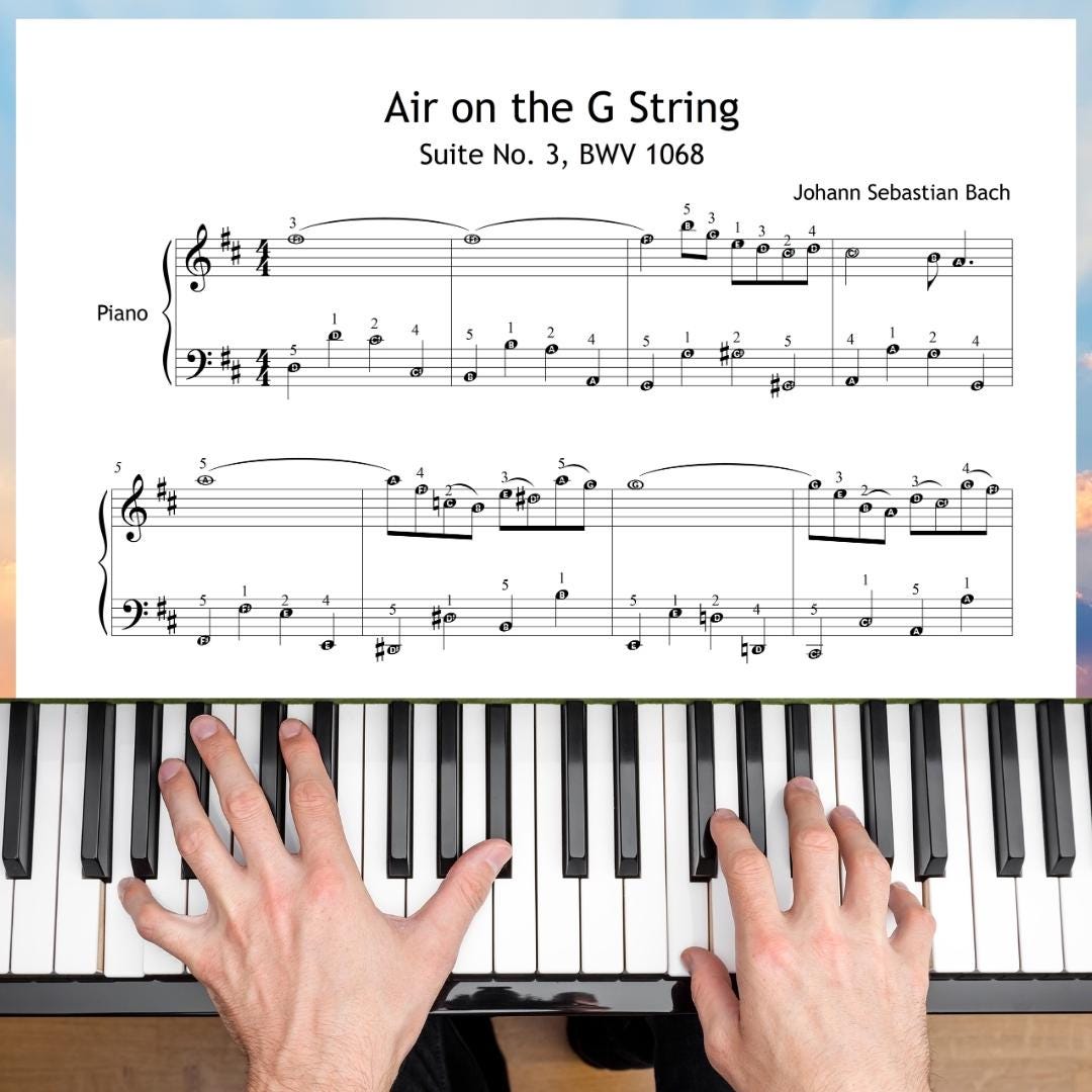 Air on G String – Johann Sebastian Bach | Grade 4 Baroque Piano Sheet PDF with Video Tutorial