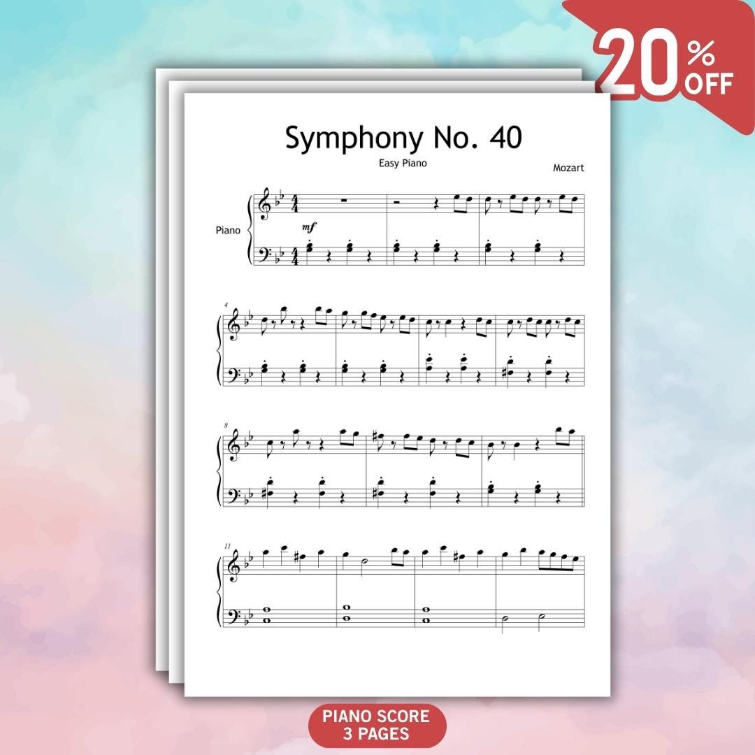 Symphony No. 40 by Mozart | Grade 3 Digital Download