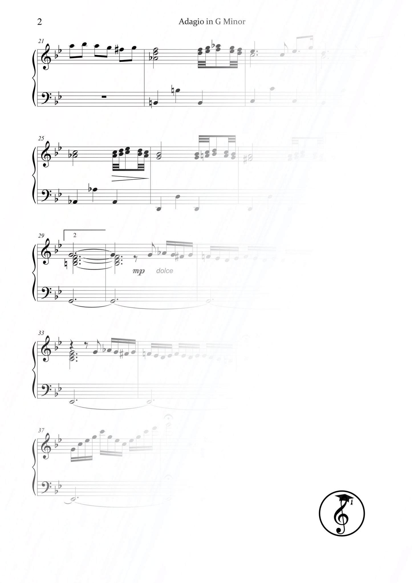 Adagio in G Minor Sheet Music – Grade 5 Piano Music | Professional Albinoni Arrangement PDF