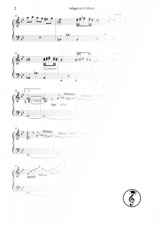 Adagio in G Minor Sheet Music – Grade 5 Piano Music | Professional Albinoni Arrangement PDF
