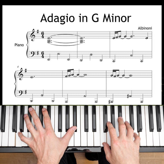 Adagio in G Minor - Tomaso Albinoni | Grade 3 Simplified Piano Sheet Music PDF Download