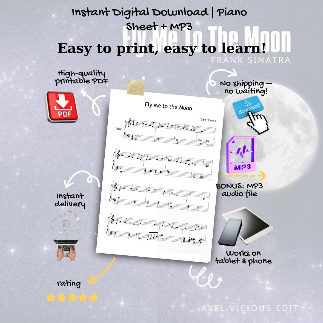 Fly Me to the Moon | Grade 3 & 4 Jazz Standard Piano PDF