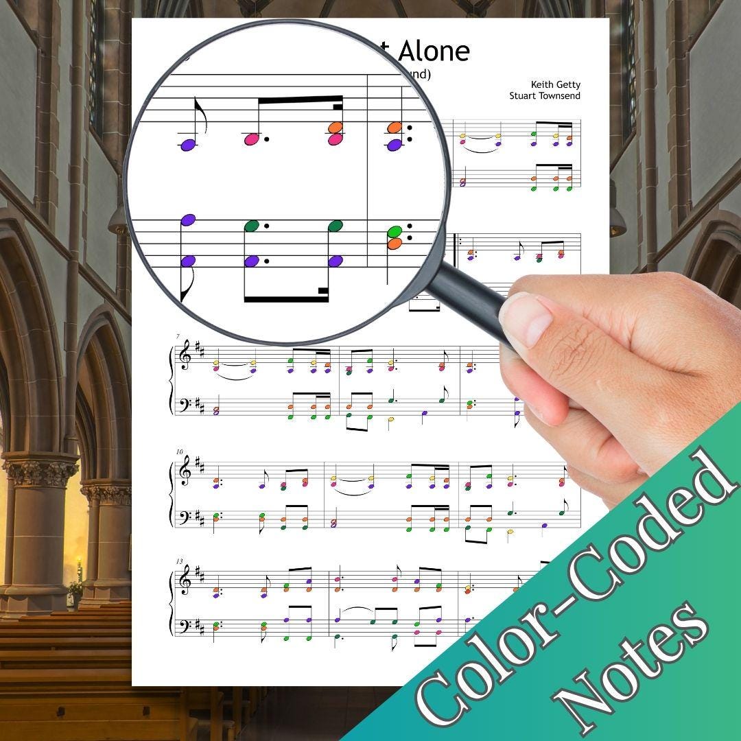 High-resolution, professionally formatted PDF sheet music of In Christ Alone. Optimized for ink-efficient printing, rehearsal annotation, and physical distribution. Useful for church choirs, music education departments, and performance studies in sacred piano repertoire.