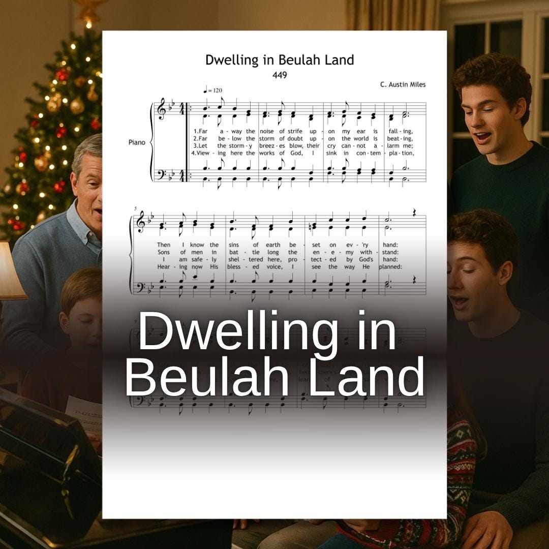 Dwelling in Beulah Land | SATB Choir Sheet Music Printable Hymn PDF with Piano Accompaniment
