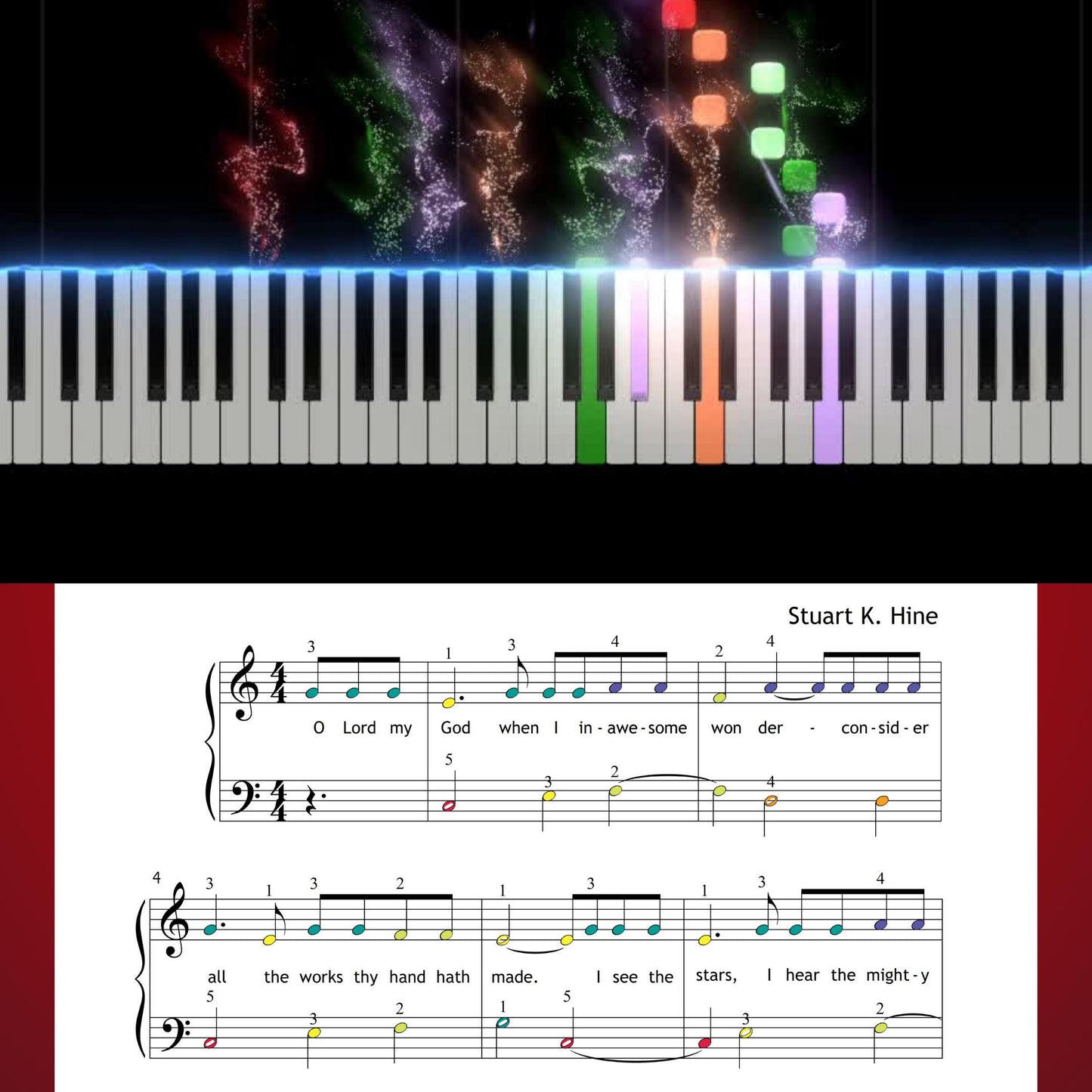 How Great Thou Art by Traditional beginner piano sheet music PDF gives teachers a reliable hymn resource with lyrics and simplified notation that fit smoothly into Christmas or worship-themed lessons.