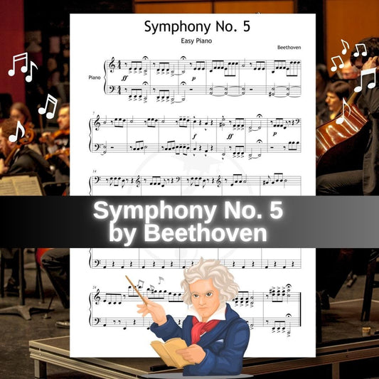 Symphony No. 5 by Beethoven | Easy Score PDF & Video Tutorial