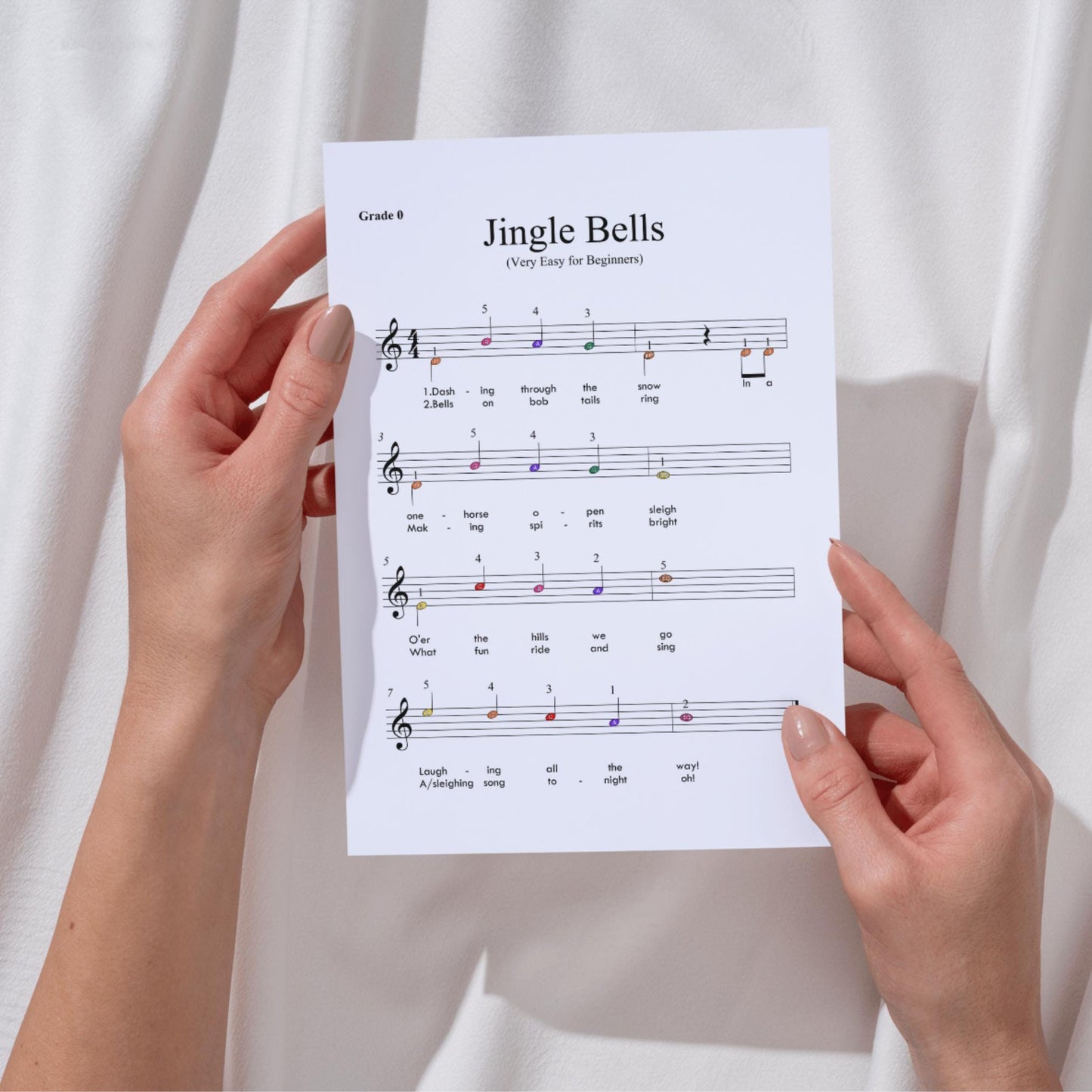 - Grade 0 - Easy Piano Sheet for Beginners | Colorful Notes + Finger Numbers | Educational Piano Resource