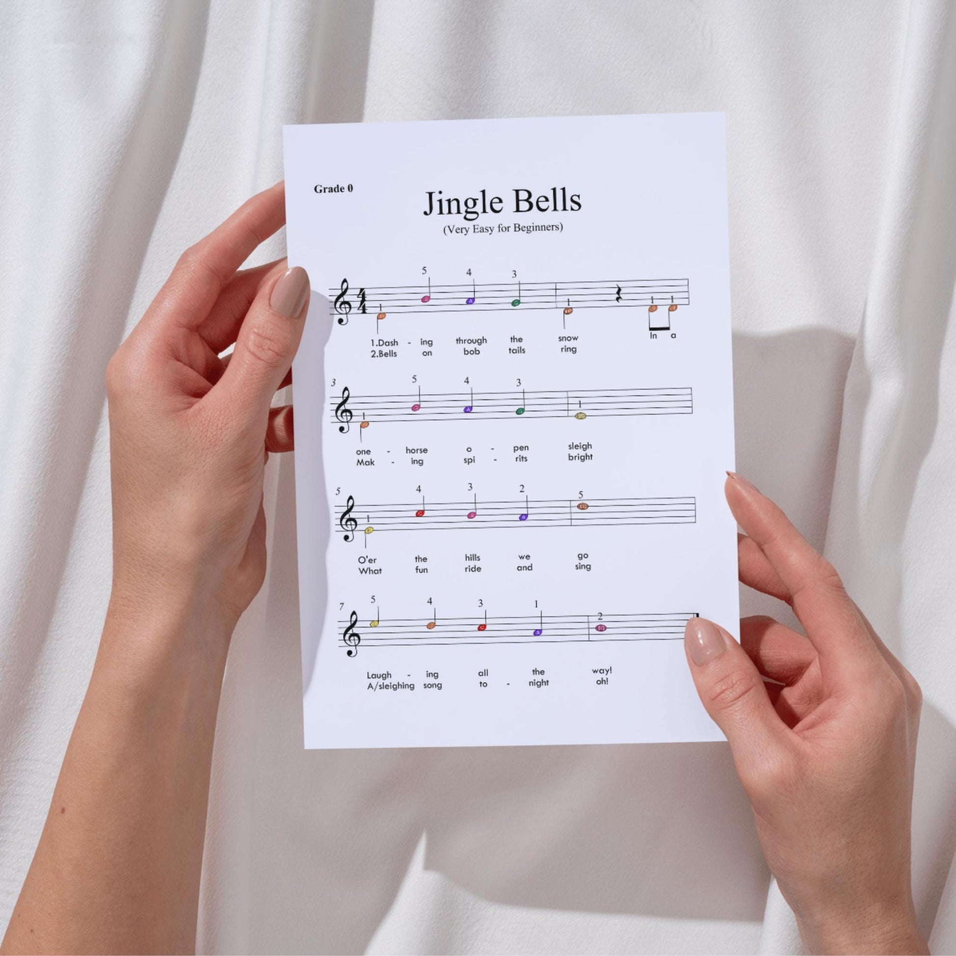 - Grade 0 - Easy Piano Sheet for Beginners | Colorful Notes + Finger Numbers | Educational Piano Resource