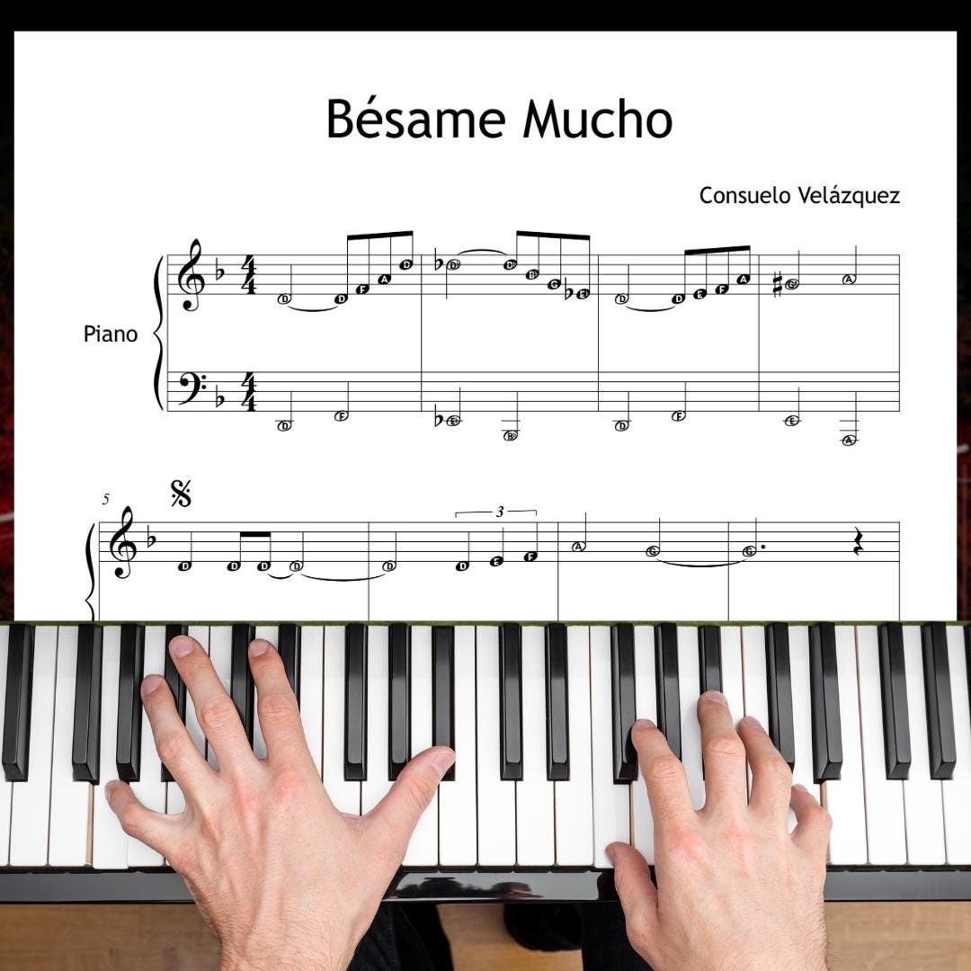 Besame Mucho Sheet Music – Romantic Latin Piano Ballad PDF with Video Guide