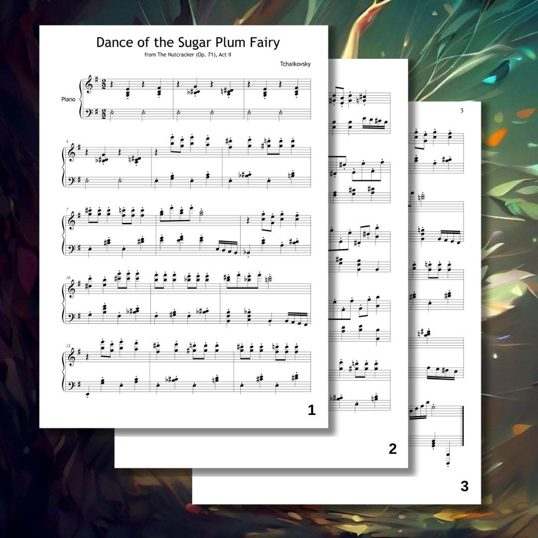 Sugar Plum Fairy Sheet Music – Grade 5 Ballet Piano Sheet | Tchaikovsky Nutcracker PDF Download