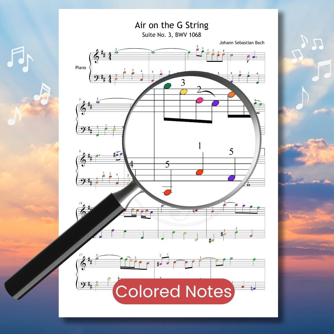 Air on G String – Johann Sebastian Bach | Grade 4 Baroque Piano Sheet PDF with Video Tutorial