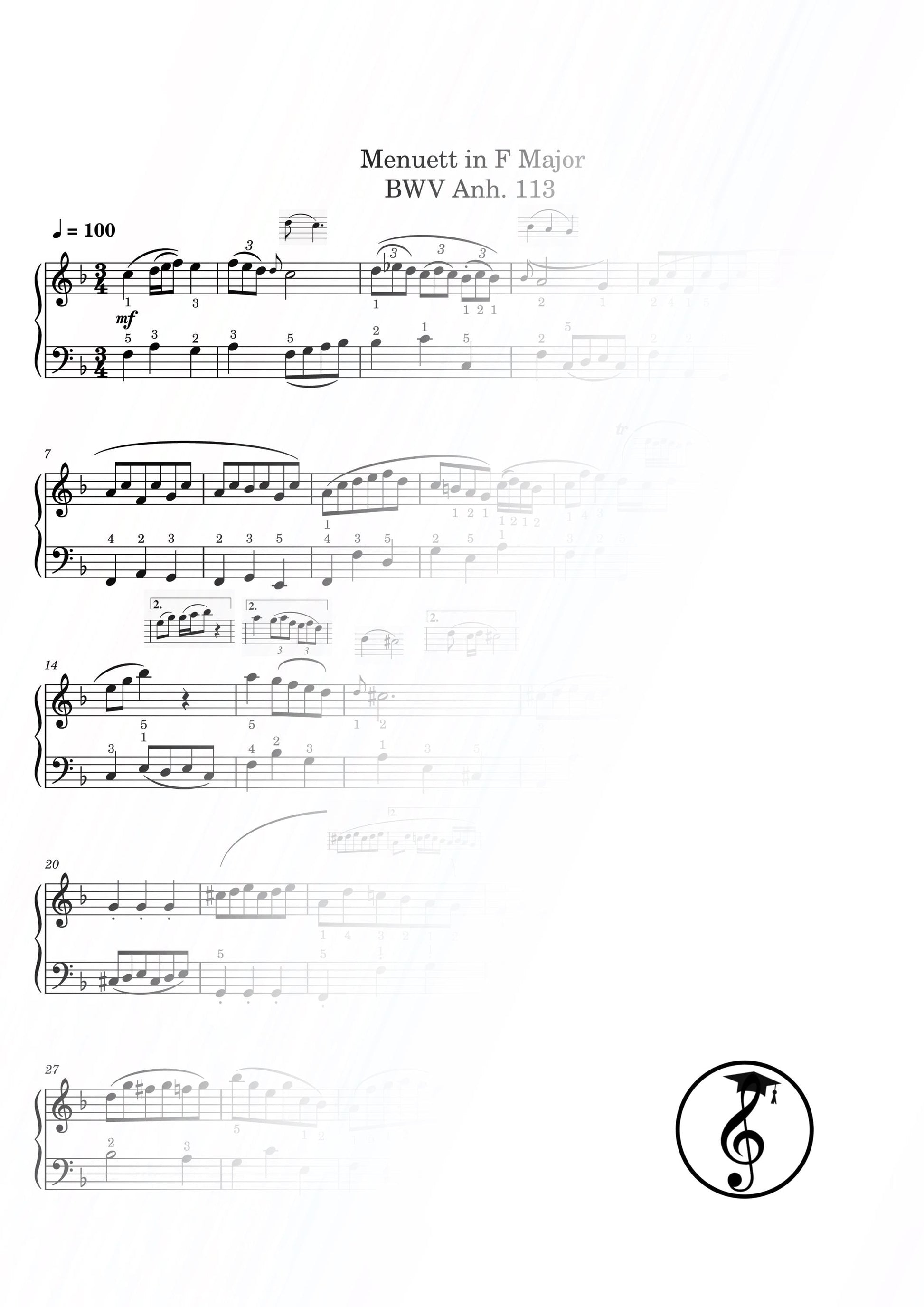 Johann Sebastian Bach Notebook for Anna Magdalena complete 16-piece piano collection, Grade 3–4 PDF sheet music, professional scholarly layout for teachers, students, and performers exploring Baroque style and interpretation.