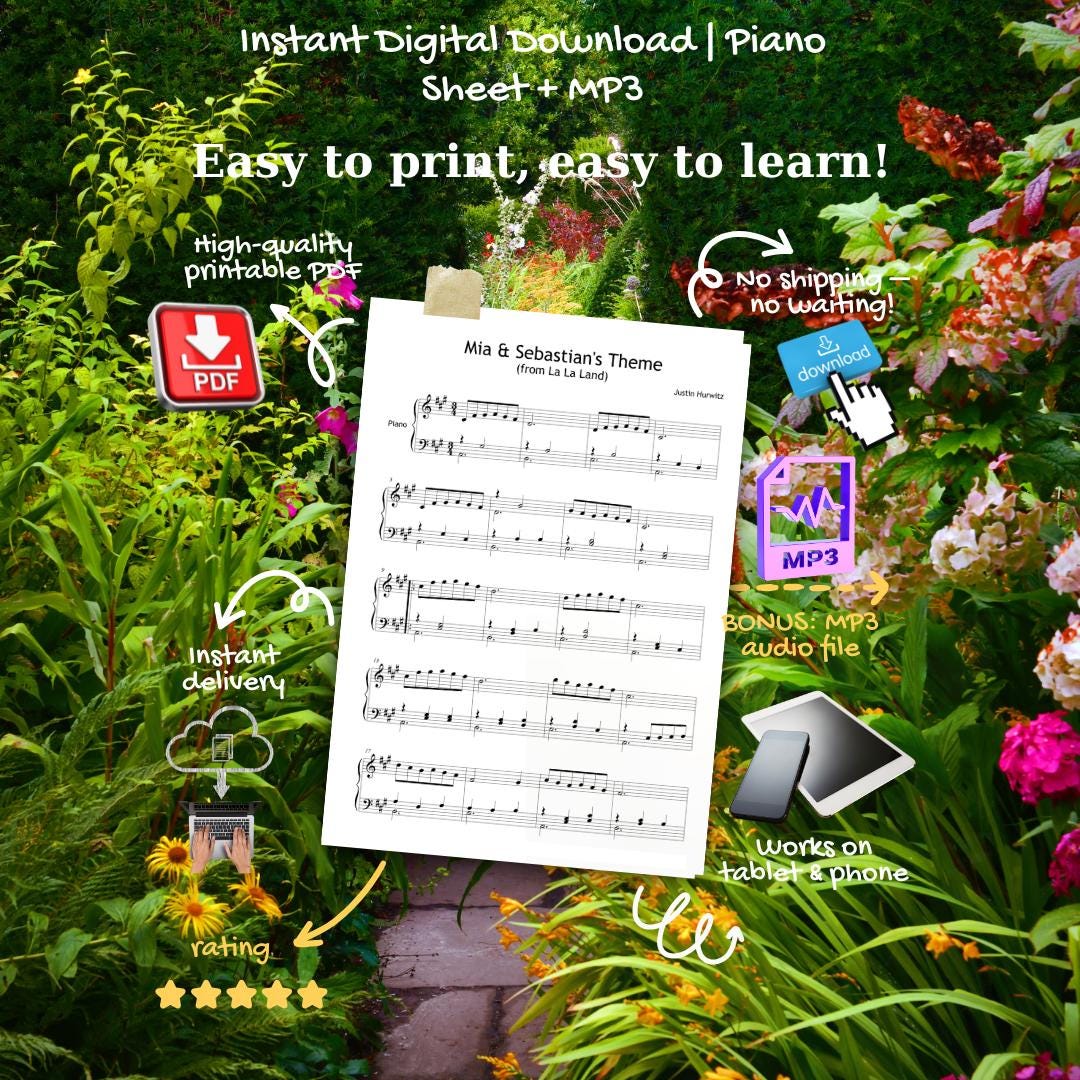 Learning bundle with sheet music, audio MP3, and video tutorial, suitable for academic and private study. Encourages multi-sensory learning. Bonus duet line in C key supports cross-instrument instruction.