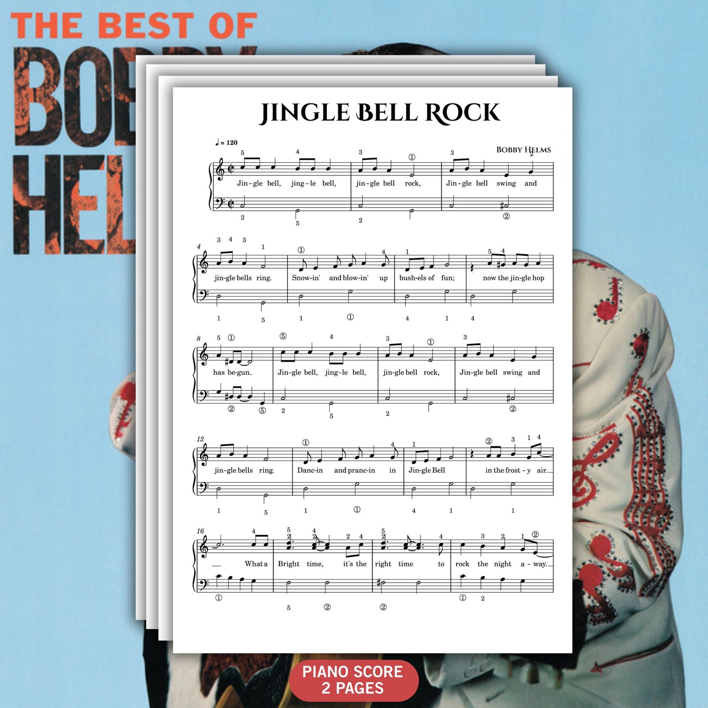 Jingle Bell Rock | Grade 2 Piano Arrangement PDF + Video Tutorial - Easy Piano Sheet Music