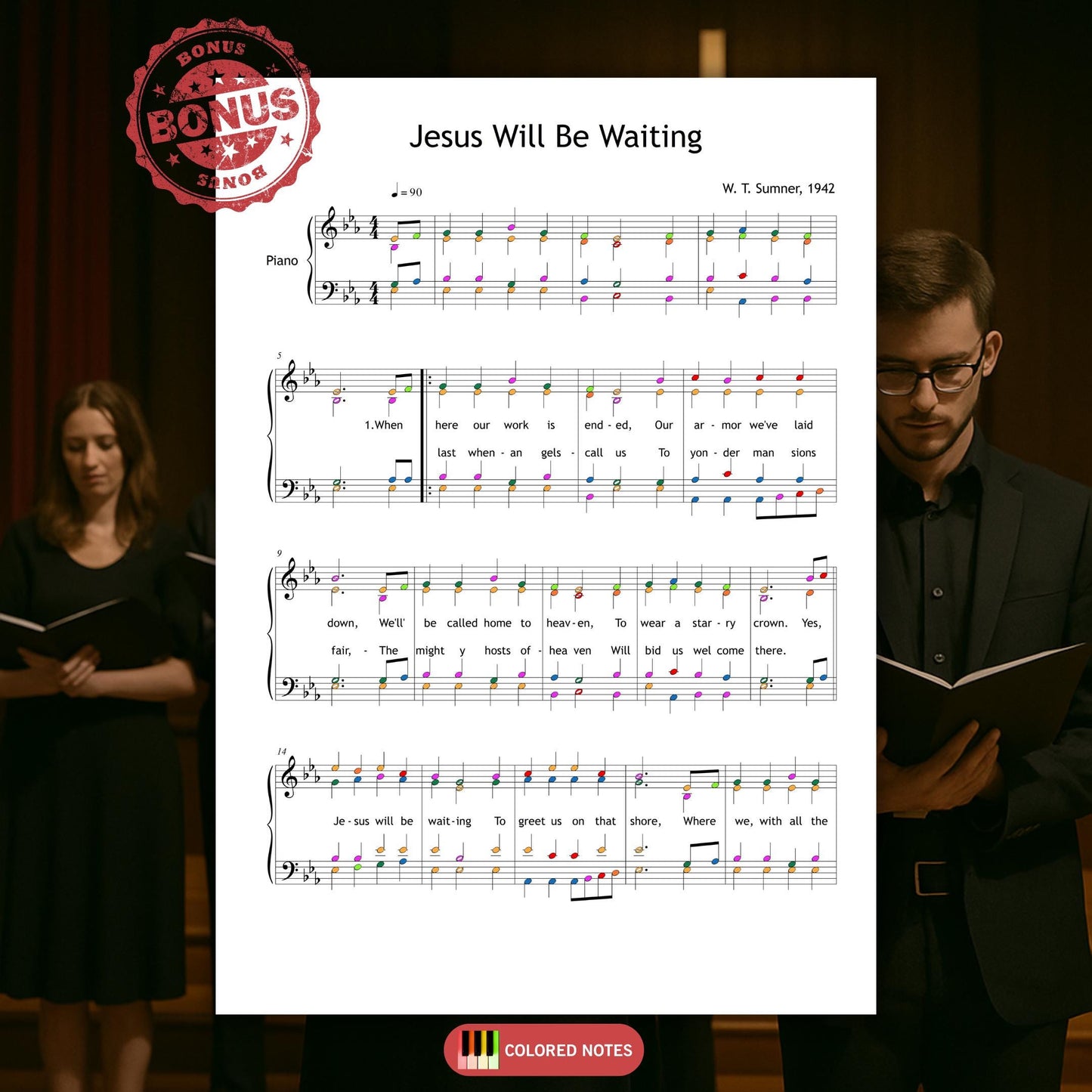 Jesus Will Be Waiting - W. T. Sumner | Vintage Gospel Hymn SATB Sheet Music PDF Download