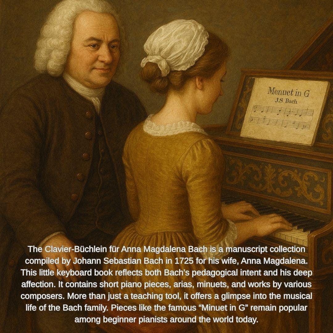 Menuet in A Minor by Johann Sebastian Bach – downloadable and simplified piano sheet music PDF from the historical Anna Magdalena Notebook. This edition offers both technical study and cultural-historical context for piano learners.