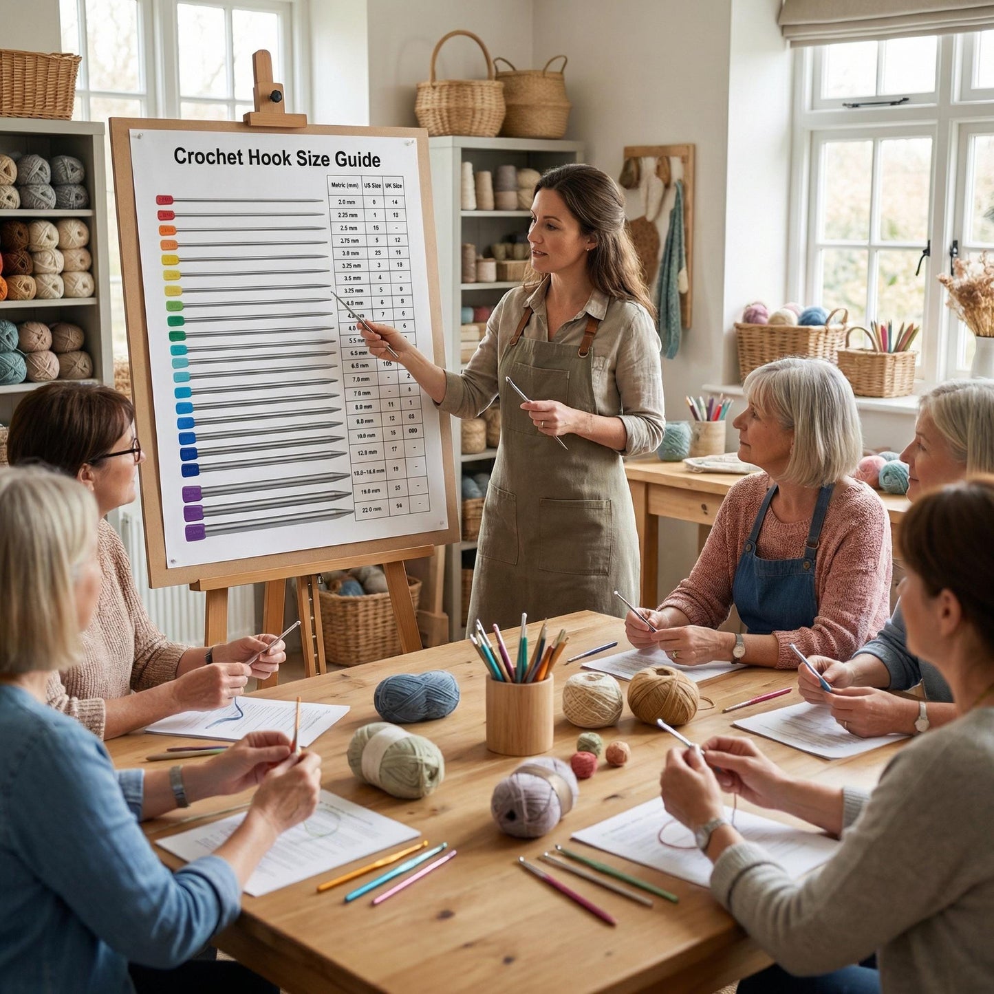 Knitting Needle Size Reference Printable – Metric, US and UK Needle Chart for Knitters | Digital Download 
Printable knitting needle conversion chart with a distraction-free design, helping knitters avoid sizing mistakes when following patterns from different countries.