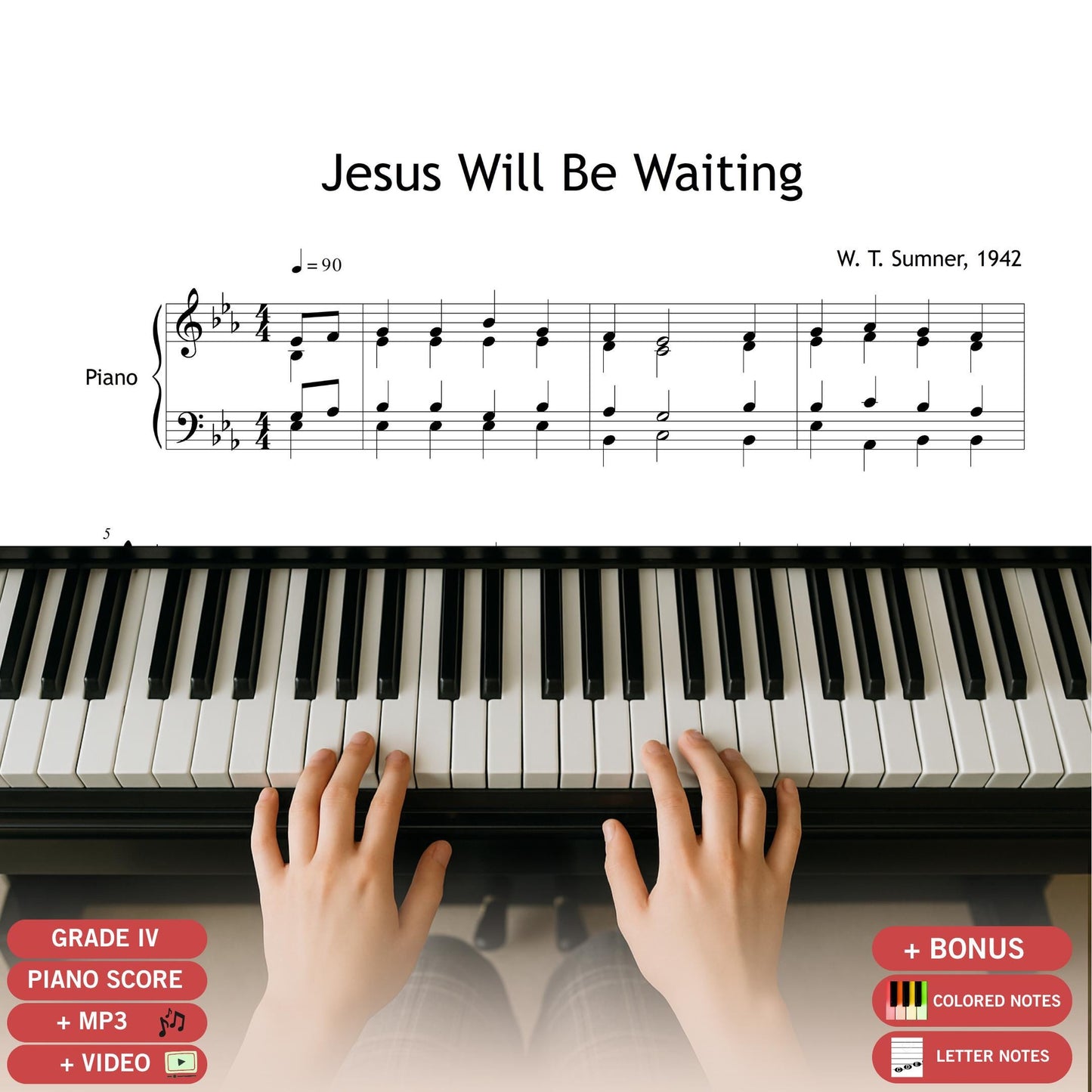 Jesus Will Be Waiting - W. T. Sumner | Vintage Gospel Hymn SATB Sheet Music PDF Download
