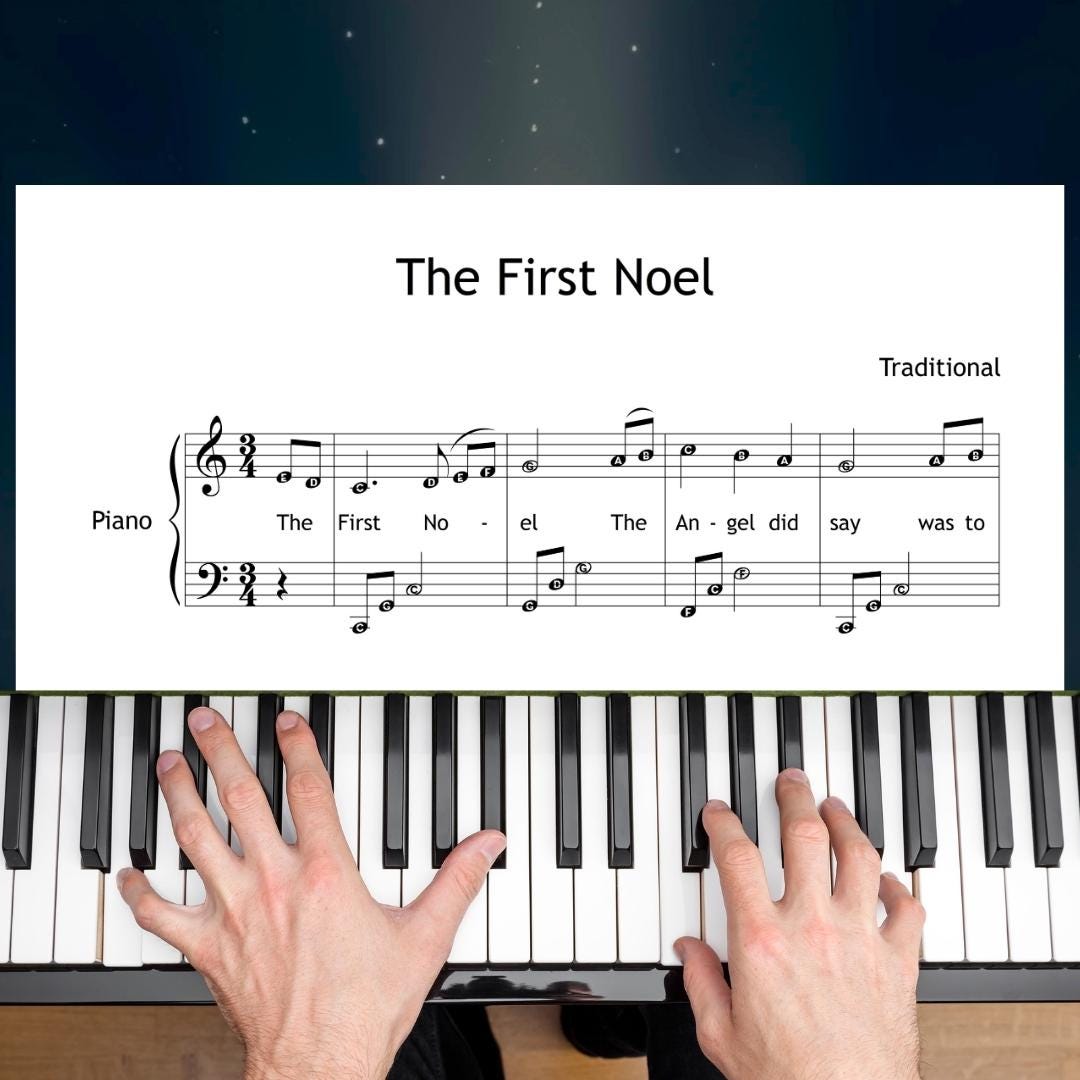 The First Noel | Easy Christmas Carol Sheet PDF Video Lesson