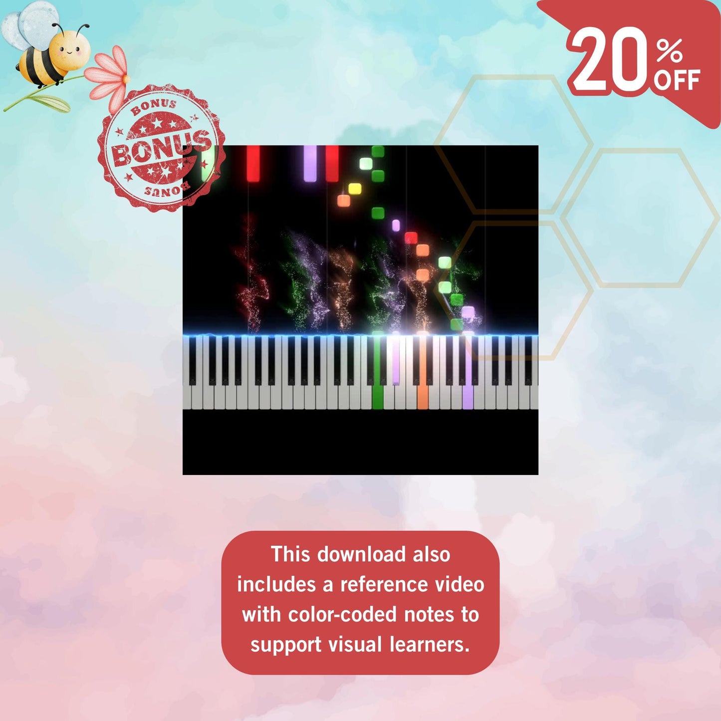 Advanced piano sheet music PDF of Flight of the Bumblebee, downloadable with high-speed notation and tutorial