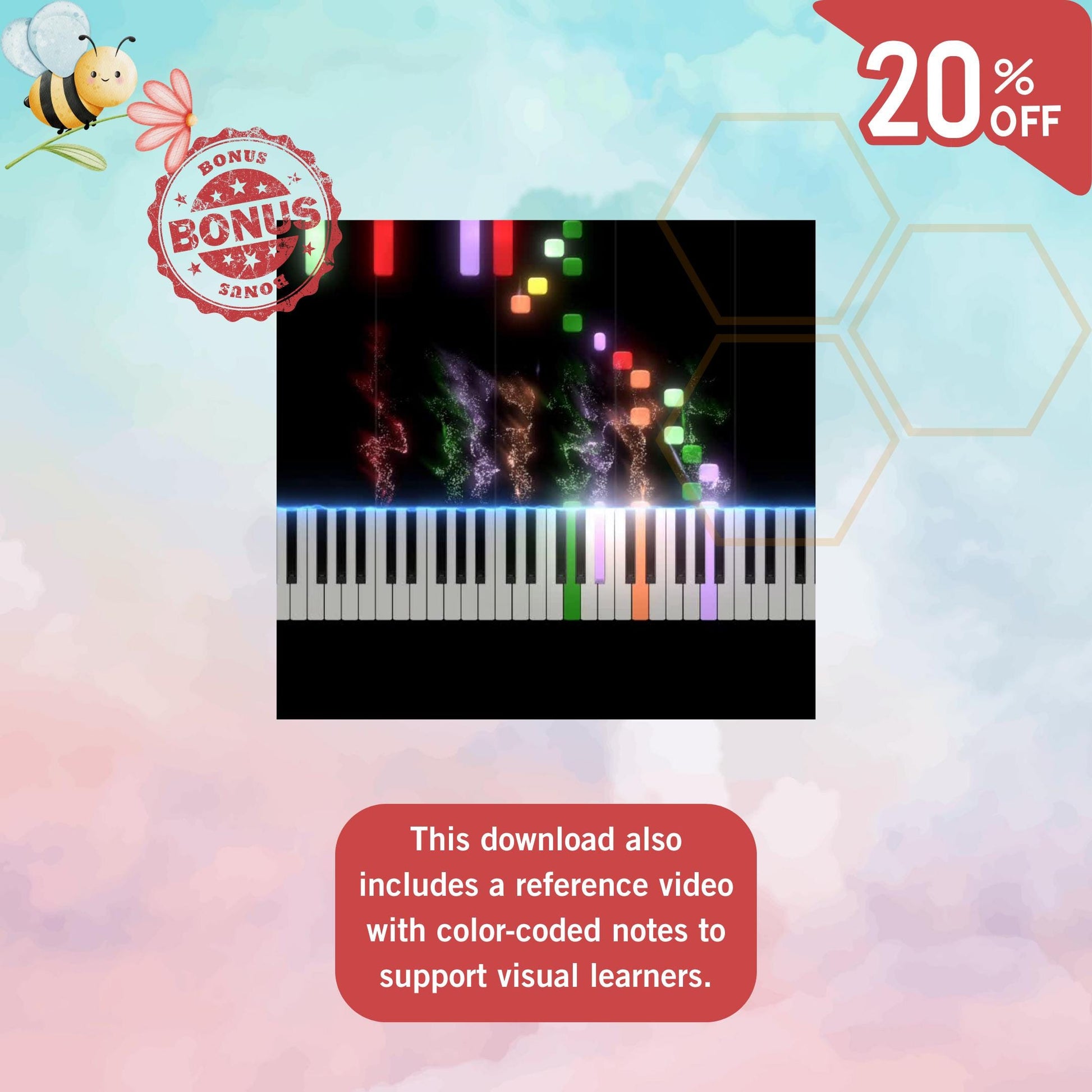 Advanced piano sheet music PDF of Flight of the Bumblebee, downloadable with high-speed notation and tutorial
