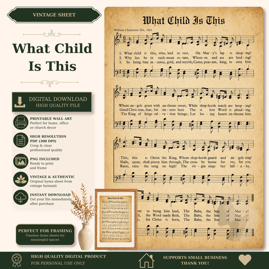 a sheet of music with the words what child is this