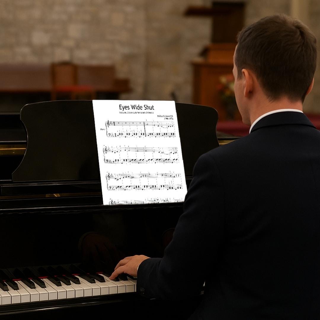 Waltz No. 2 by Dmitri Shostakovich downloadable and simplified piano sheet music PDF shown as a pedagogical Grade 3–4 version including finger numbers, note names, and color-coded notes, all edited from manuscript references for structured classical study.
