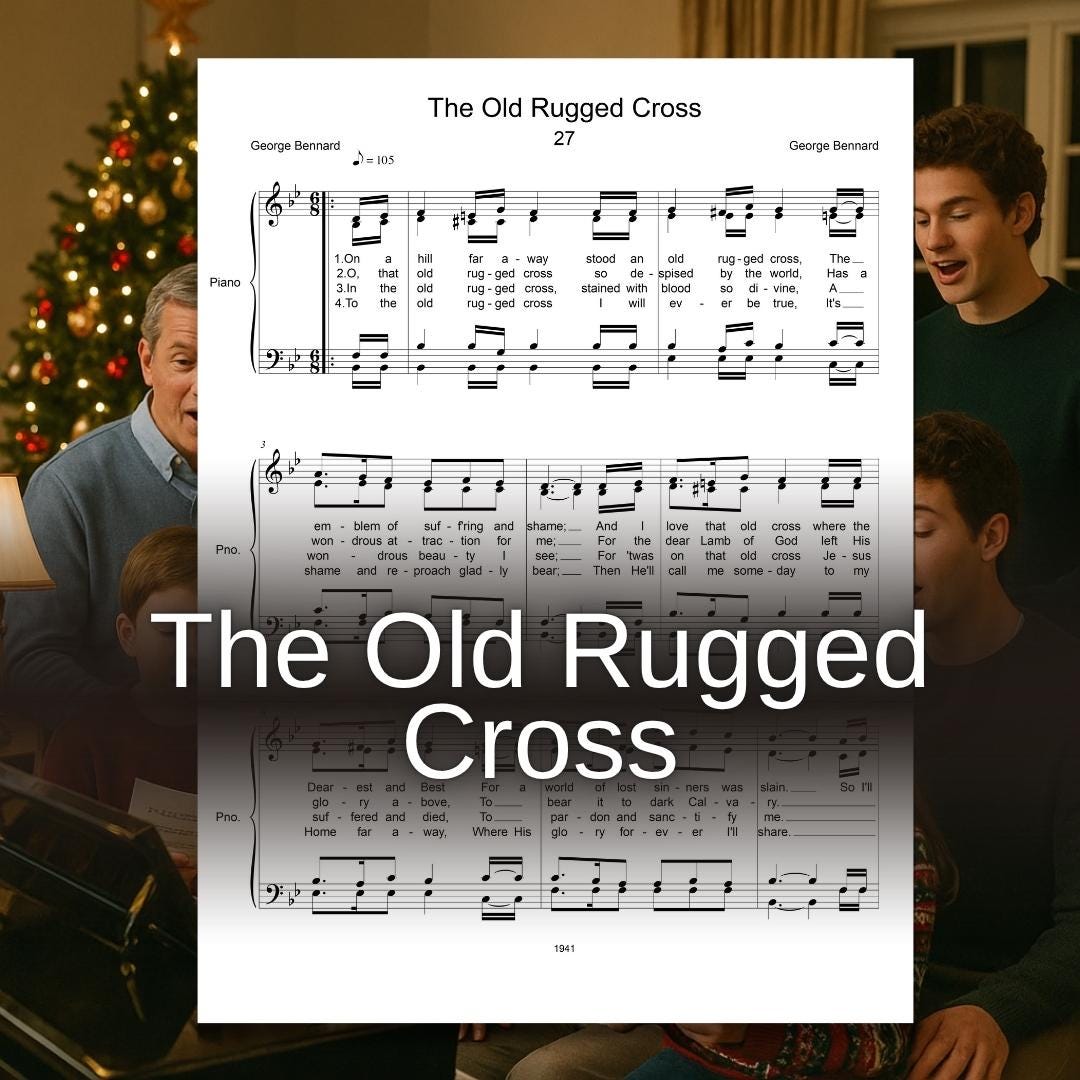 The Old Rugged Cross - Traditional | SATB Choir Sheet Music PDF with Piano Accompaniment Score