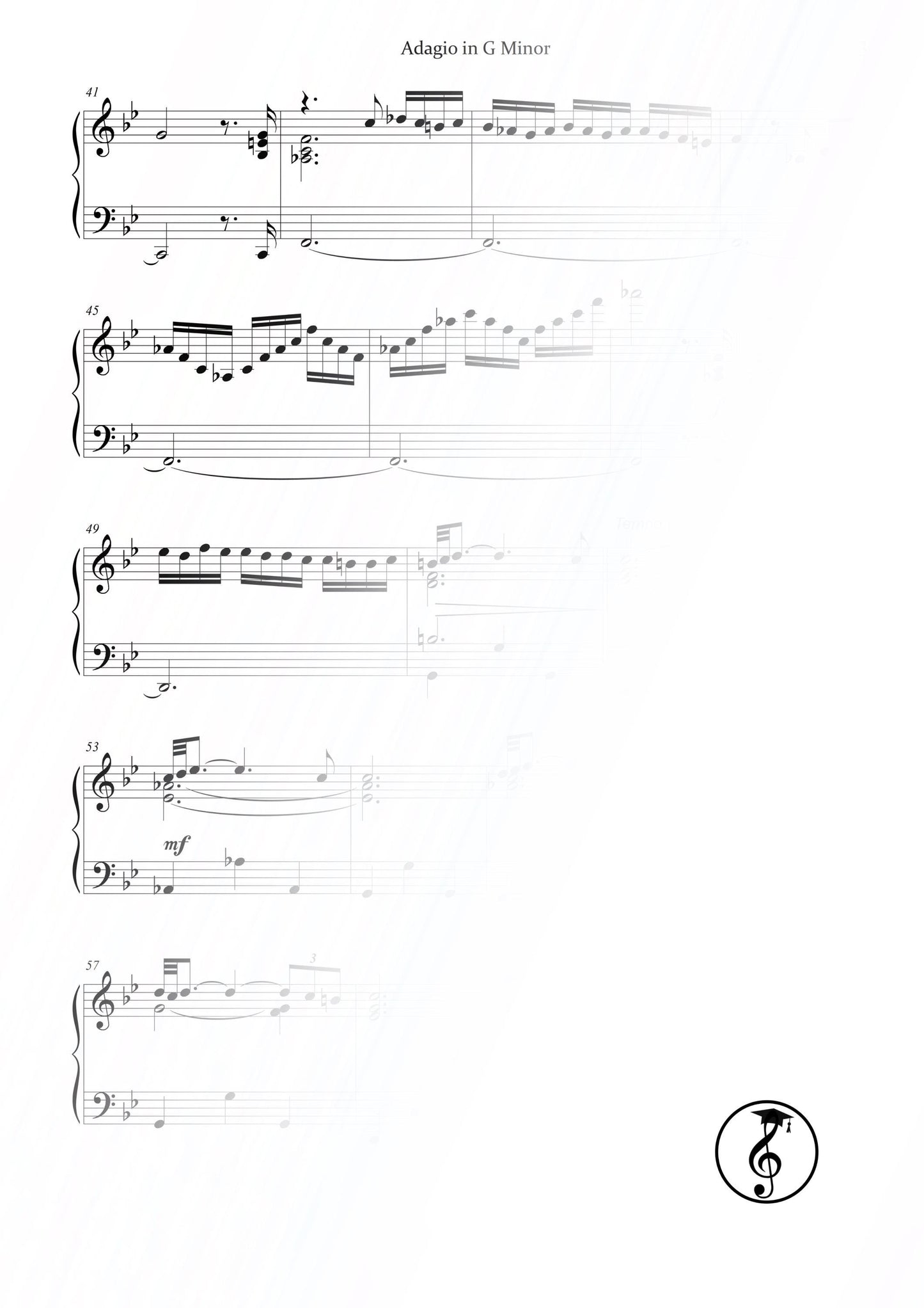 Adagio in G Minor Sheet Music – Grade 5 Piano Music | Professional Albinoni Arrangement PDF